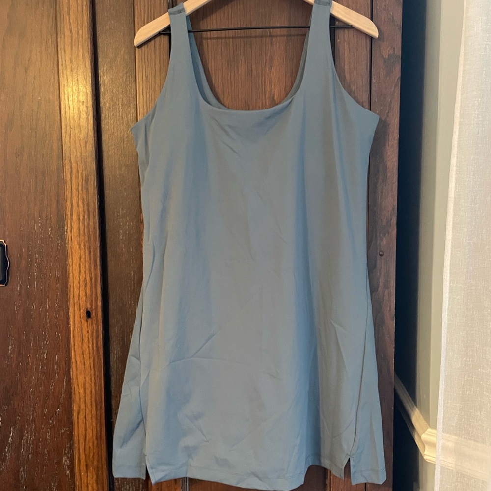 Old Navy Dusty Blue Scoop Neck Mini Dress
